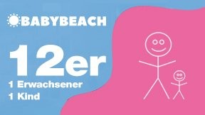 BabyBeach Leipzig – 12er Rabattkarte für 1 Erwachsenen und 1 Kind