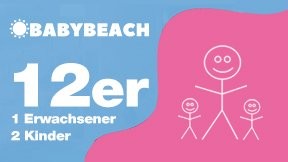 BabyBeach Leipzig – 12er Rabattkarte für 1 Erwachsenen und 2 Kinder