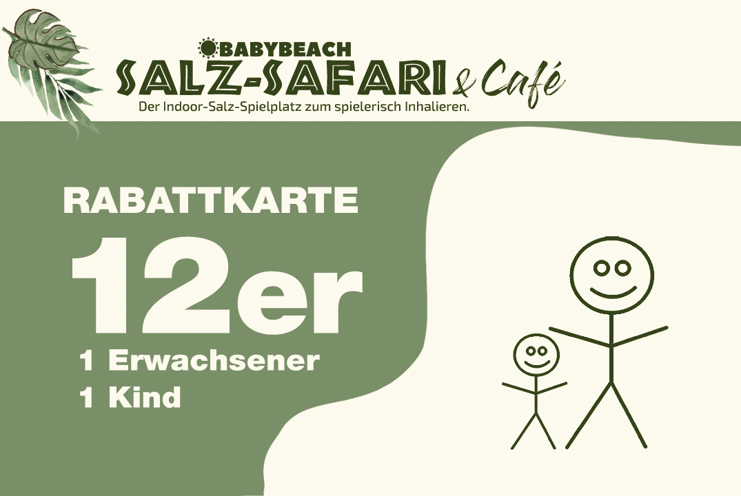 BabyBeach Leipzig – 12er Rabattkarte für 1 Erwachsenen und 1 Kind