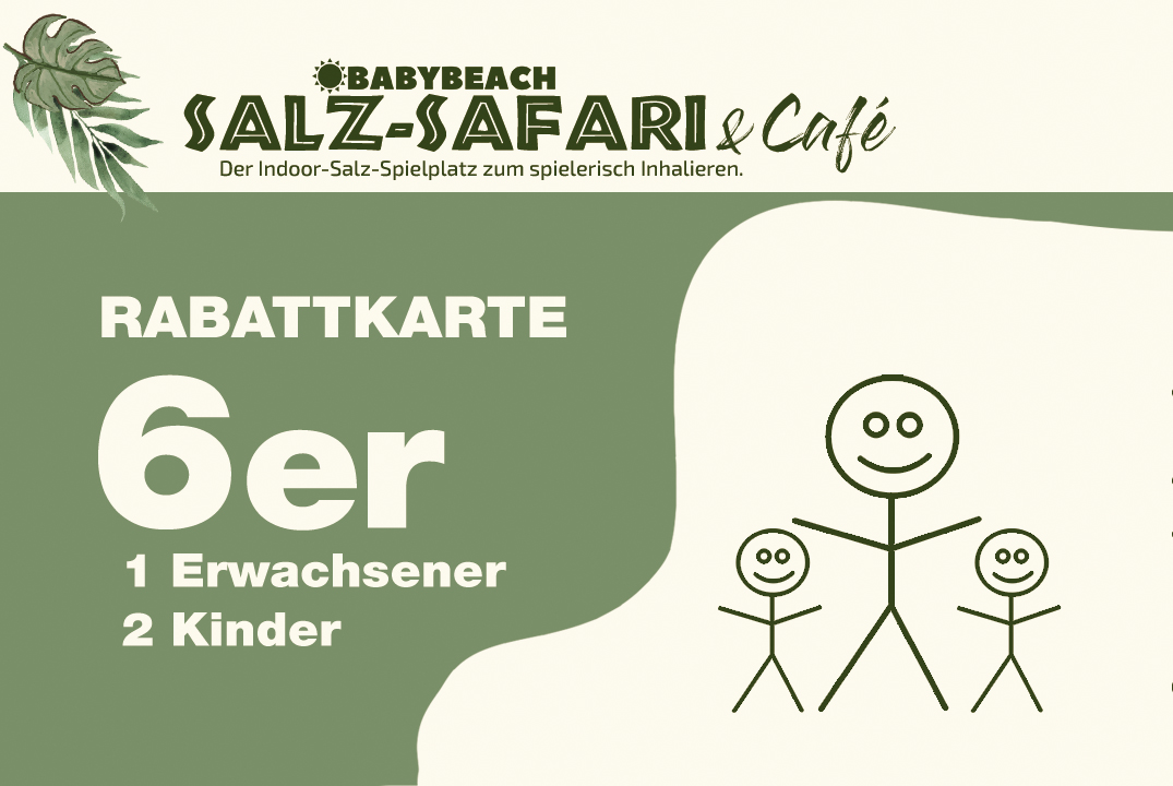 BabyBeach Leipzig – 12er Rabattkarte für 1 Erwachsenen und 1 Kind